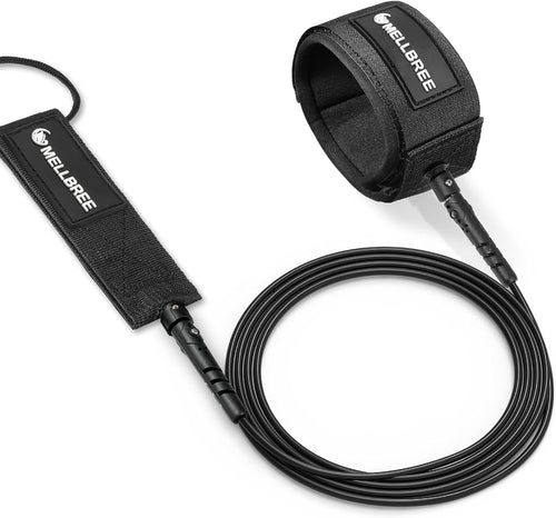Mellbree coiled paddleboard leash 10ft 7mm Black