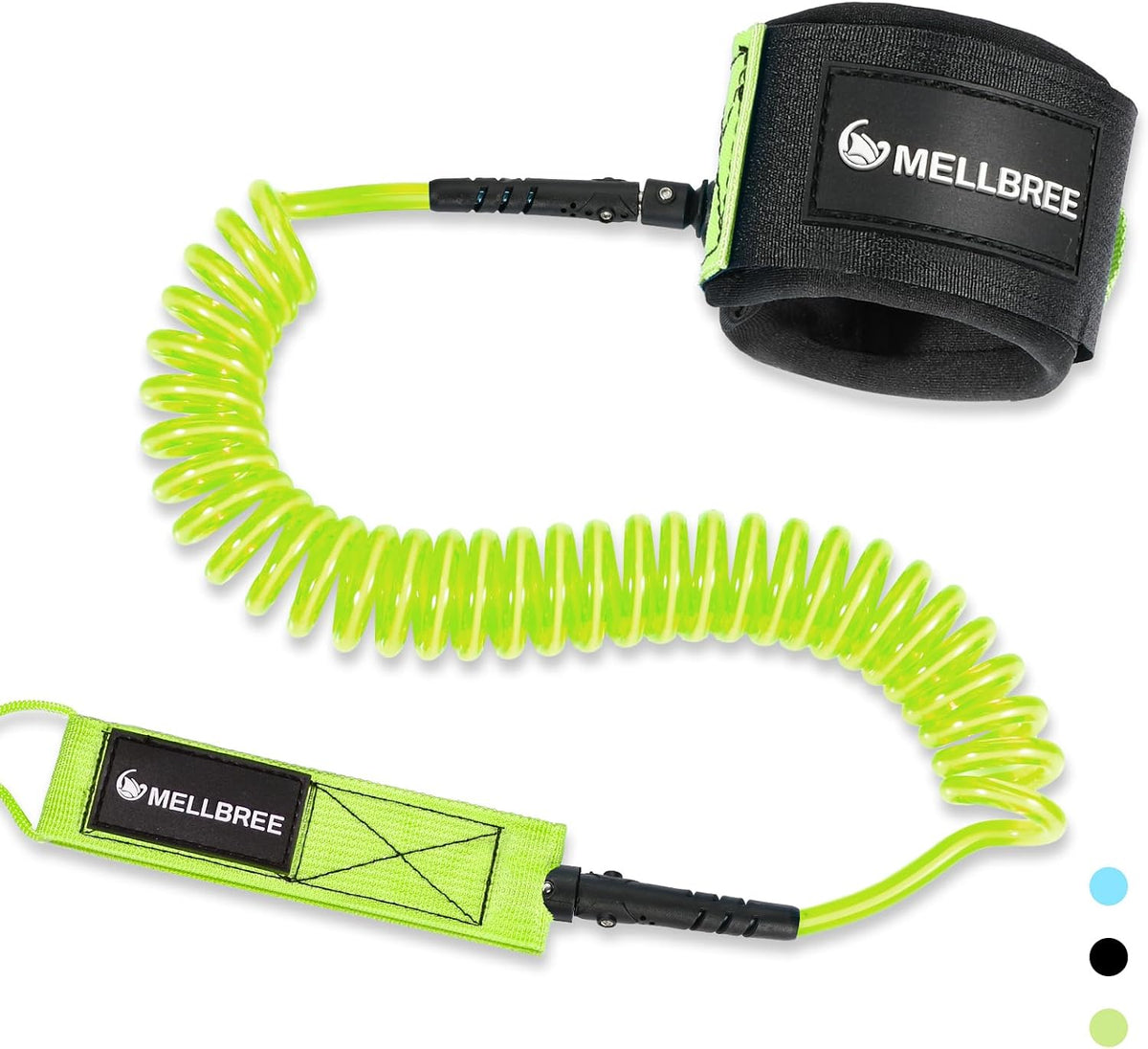 Mellbree coiled paddleboard leash 6ft 5.5mm Black