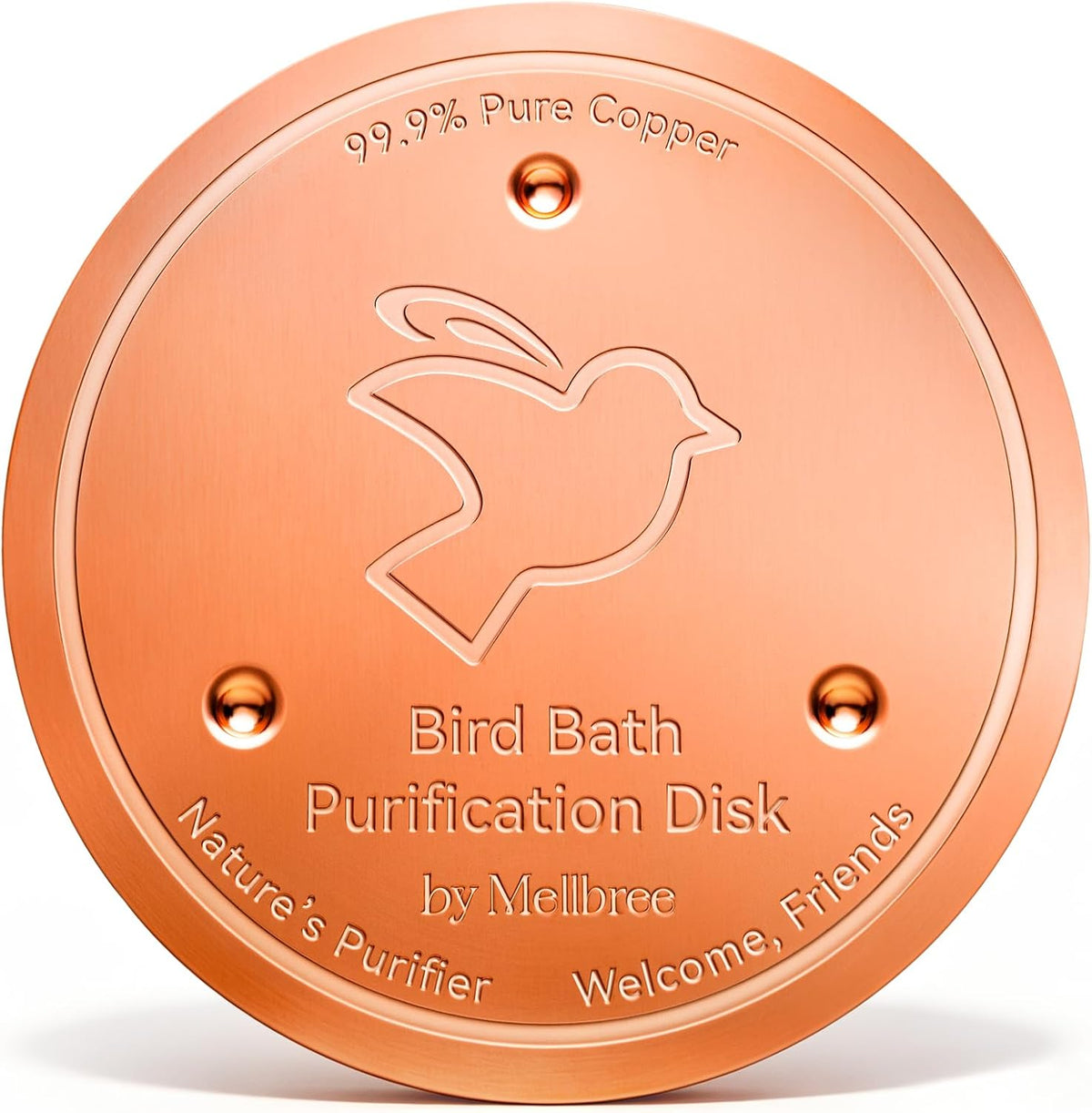 Mellbree 1-Pack Copper Flower bird bath copper accessory