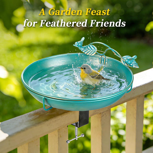 Mellbree deck-mounted railing bird bath detail image 2